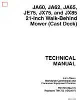 John Deere JA60/JA62/JA65/JE75/JX75/JX85 Mower Technical Manual (P/N TM1723) – preview page 1
