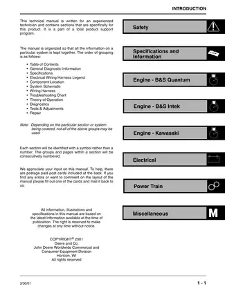 John Deere JA60, JA62, JA65, JE75, JX75 walk-behind mower technical manual Preview image 3