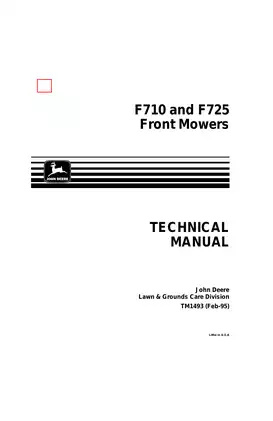 John Deere F710, F725 front mower technical manual