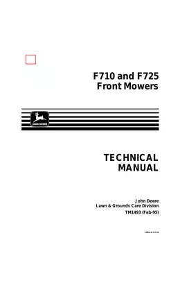 John Deere 700 Series Front Mower Technical Manual (TM1493)