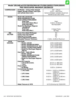 1992-2000 Mercury Mariner 200 hp EFI outboard motor service technical manual Preview image 4