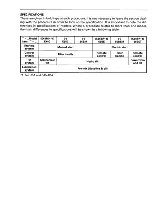 1999 Yamaha Marine E48T, C55T outboard motor service manual Preview image 4