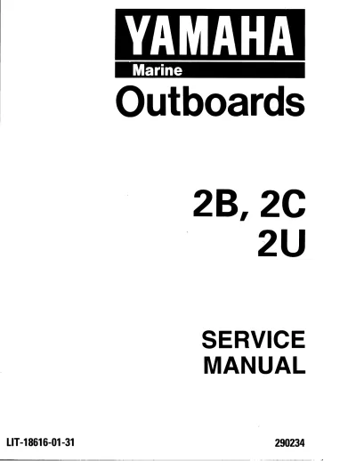 Preview: Yamaha Outboard 2B/2C/2U Service Manual (P/N LIT-18616-01-31)
