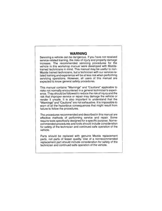 1996 Mazda Millenia Workshop Manual - Essential Repair Guide Preview image 2