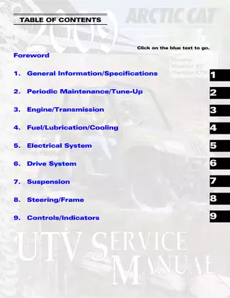 Complete Service Manual for Arctic Cat UTVs - Model Overview and Maintenance Guide