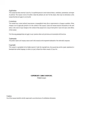 Canon IPF 750 Series Service Manual - Comprehensive Guide for Maintenance and Repair Preview image 3