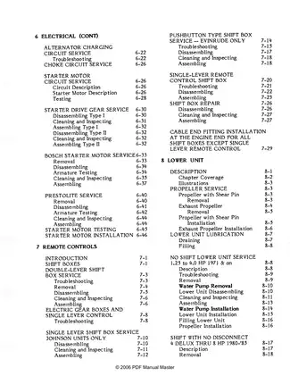 1971-1989 Johnson Evinrude 1 hp - 60 hp outboard motor service manual Preview image 4