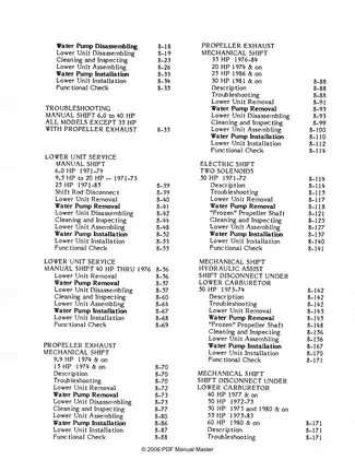 1971-1989 Johnson Evinrude 1 hp - 60 hp outboard motor service manual Preview image 5