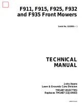 John Deere Mower F911, F915, F925, F932, F935 Technical Manual (P/N TM1487 – preview page 1