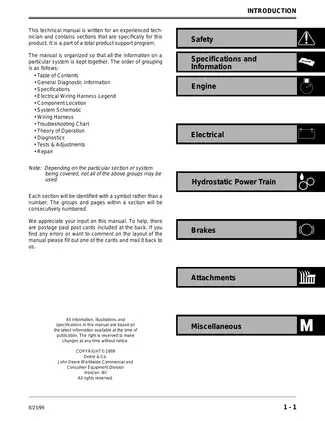 John Deere Mid-Mount ZTRAK M653, M655, M665 zero-turn mower technical manual Preview image 3