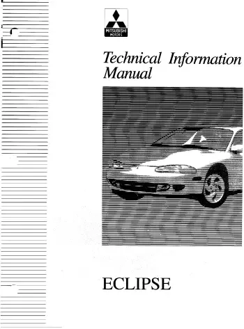 1995–1999 Mitsubishi Eclipse Service Manual (P/N PWEE9616, PWEE9616-A)