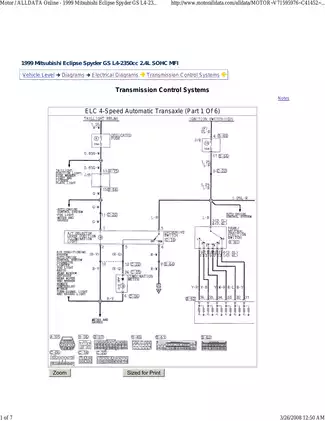 1995-1999 Mitsubishi Eclipse Transmission Control System manual