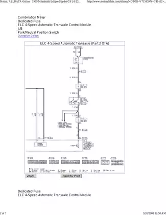 1995-1999 Mitsubishi Eclipse Transmission Control System manual Preview image 2