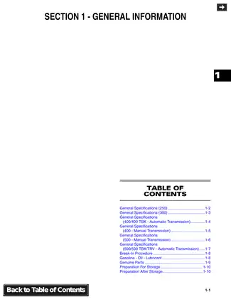 Complete Arctic Cat ATV Service Manual [250/300/400/500 Models] Preview image 2