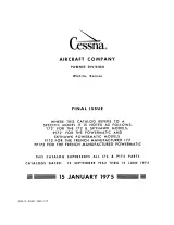Cessna 172, Skyhawk, P172 Aircraft 1963–1975 Illustrated Parts Catalog (P/N P529-12) – preview page 1