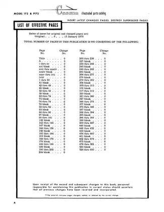 Comprehensive Illustrated Parts Catalog for Cessna Models 172 & P172 (1963-1975) Preview image 2