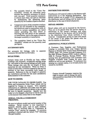 Cessna Aircraft Model 172 Illustrated Parts Catalog (All Years) Preview image 5