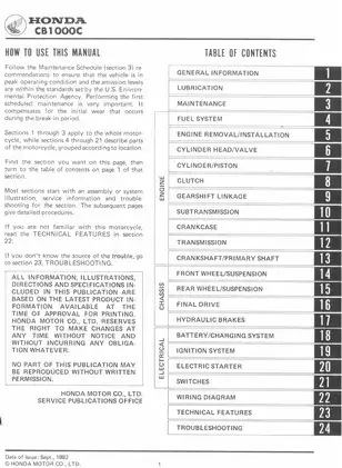 1983 Honda CB-1000C repair manual Preview image 1