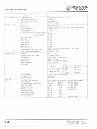 Honda CB1000C Motorcycle Service Manual (1982) - Complete Maintenance & Repair Guide Preview image 5