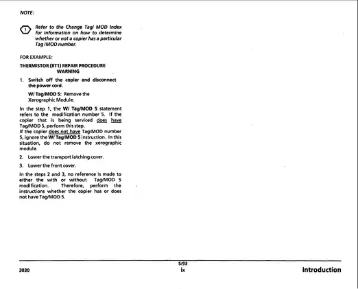 Xerox 3030 copier service manual Preview image 4