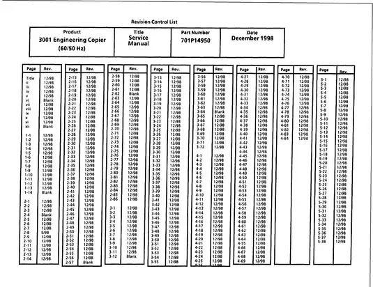 Comprehensive Service Manual for the Xerox 3001 Engineering Copier Preview image 5