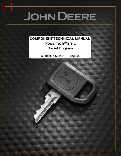 Preview: John Deere PowerTech 2.9L Diesel Engines 2001 Service Manual (P/N CTM125)