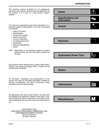 John Deere Z-TRAK F620, Z-TRAK F680, Z-TRAK F687 front-mount mower technical manual Preview image 3