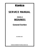 2002 Konica 8020 / 8031 Service Manual (P/N 4025-7993-11) – preview page 1