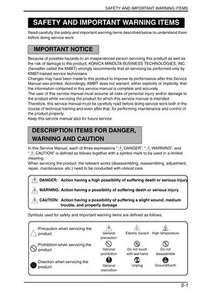 Konica Minolta Bizhub C353, C253, C203 color multifunctional office printer/copier service manual Preview image 4