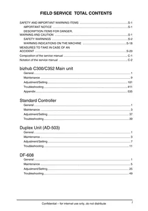 KONICA MINOLTA bizhub C300/C352 Service Manual (Ver. 2.0) Preview image 2