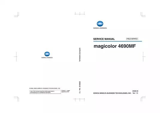 KONICA MINOLTA Magicolor 4690MF Service Manual - Comprehensive Digital Guide