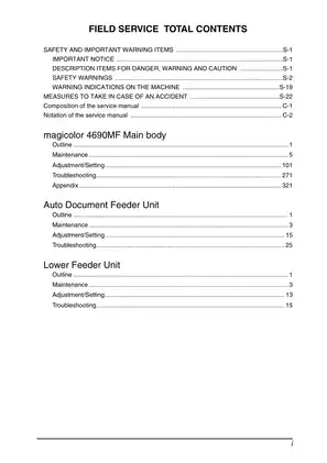 KONICA MINOLTA Magicolor 4690MF Service Manual - Comprehensive Digital Guide Preview image 2
