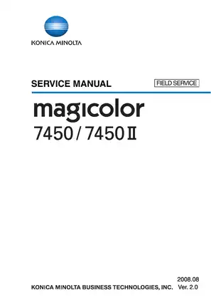 KONICA MINOLTA magicolor 7450/7450 II Service Manual - Complete Guide