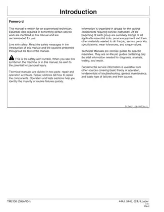 John Deere 444J, 544J, 624J Loader Technical Manual - Comprehensive Repair and Service Guide Preview image 2