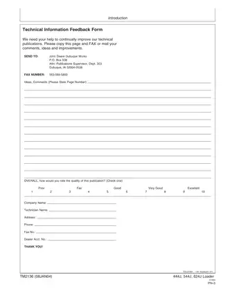 John Deere 444J, 544J, 624J Loader Technical Manual - Comprehensive Repair and Service Guide Preview image 3