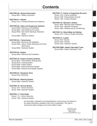 John Deere 444J, 544J, 624J Wheel Loader repair manual Preview image 5