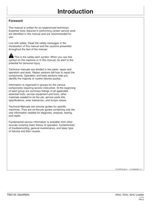 John Deere 444J, 544J, 624J Loader Technical Manual Preview image 2