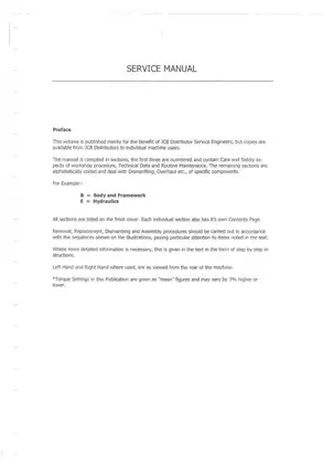 JCB Excavator Loader MK2 & MK3 Workshop Manual - Comprehensive Service Guide Preview image 3