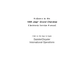 Preview: 1999 Jeep Grand Cherokee WJ Service Manual (P/N 81-370-9147)
