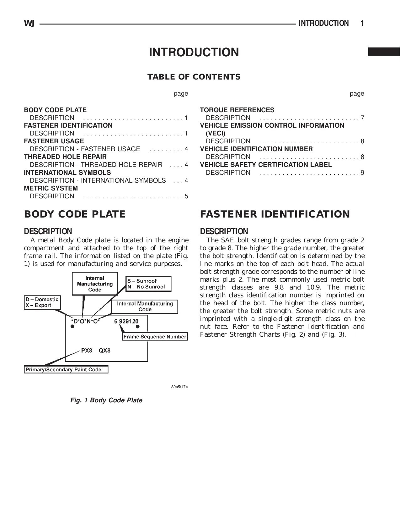 2003 Jeep Grand Cherokee WJ repair manual Preview image 2