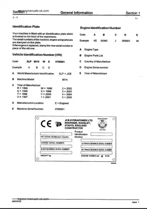 JCB 8014 Mini Excavator Service Manual Preview image 3