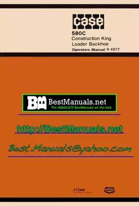 Case 580C Construction King Loader Backhoe Operator's Manual