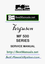 Massey Ferguson MF 500 Series Tractor Factory Service Manual  (P/N 1856 072 M1) – preview page 1
