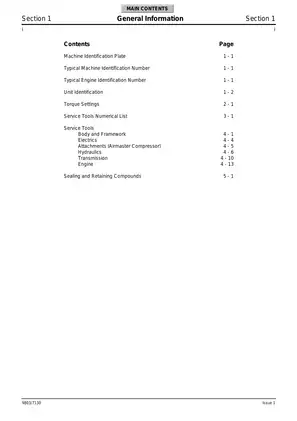 JCB 2CX Backhoe Loader Service Manual (M/c No. 930000 Onwards) Preview image 4