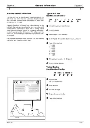 JCB 2CX Backhoe Loader Service Manual (M/c No. 930000 Onwards) Preview image 5