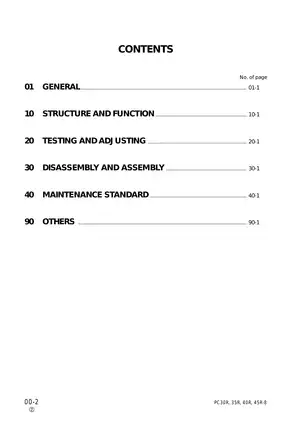 Komatsu PC30R-8, PC35R-8, PC40R-8, PC45R-8 hydraulic excavator shop manual Preview image 2