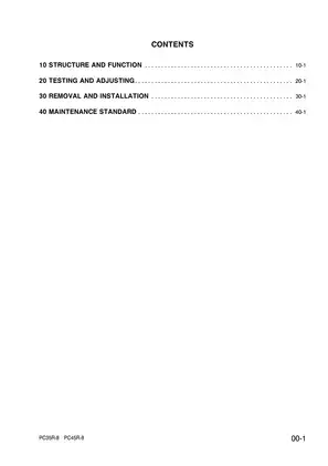 Komatsu PC35R-8 & PC45R-8 Hydraulic Excavator Service Manual Preview image 2