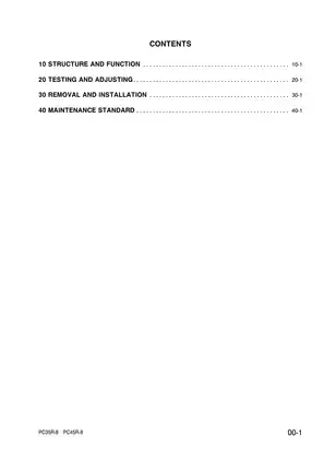 Komatsu PC35R-8 PC45R-8 Hydraulic Excavator Service Manual Preview image 3