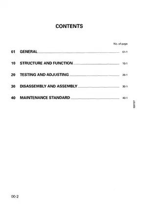Komatsu PC60-7 Hydraulic Excavator Service Manual Preview image 2