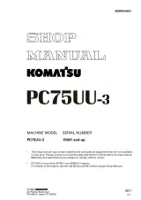 2003 Komatsu PC75UU-3 Mini Excavator Shop Manual (P/N SEBM016404) – preview page 1